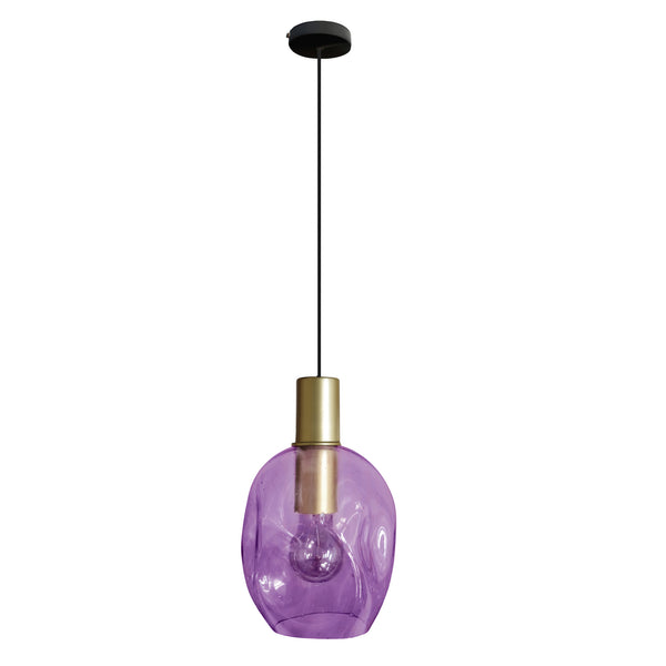 Suspension TOSEL VINGOLF, métal, verre H100xD20xP20  cm.