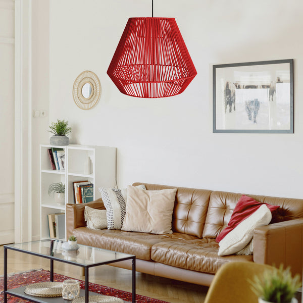 Suspension TOSEL CARINA,métal,fibre   H100xD40xP40  cm.