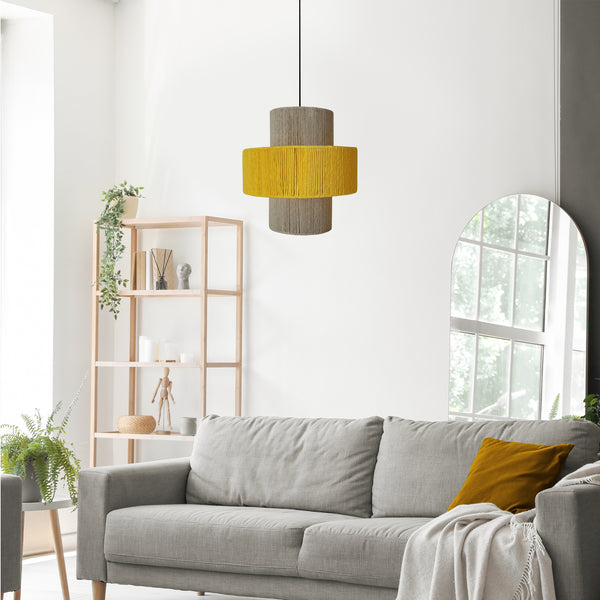 Suspension TOSEL LIZA 40,métal,fibre H90xD40xP40  cm.