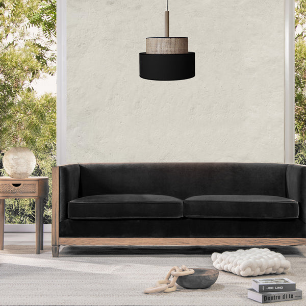 Suspension TOSEL LUANA 60,métal,fibre H98xD60xP60  cm.