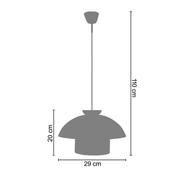 Suspension TOSEL ALVA,métal  H110xD29xP29  cm.