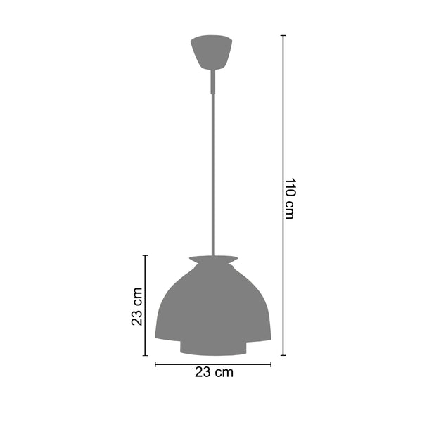 Suspension TOSEL MILA,métal, H110xD23xP23  cm.