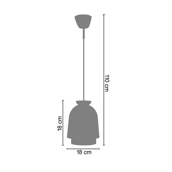 Suspension TOSEL BRITA,métal , H110xD18xP18  cm.