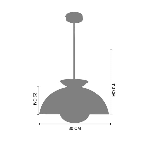 Suspension TOSEL ELEONOR,métal , H110xD30xP30  cm.