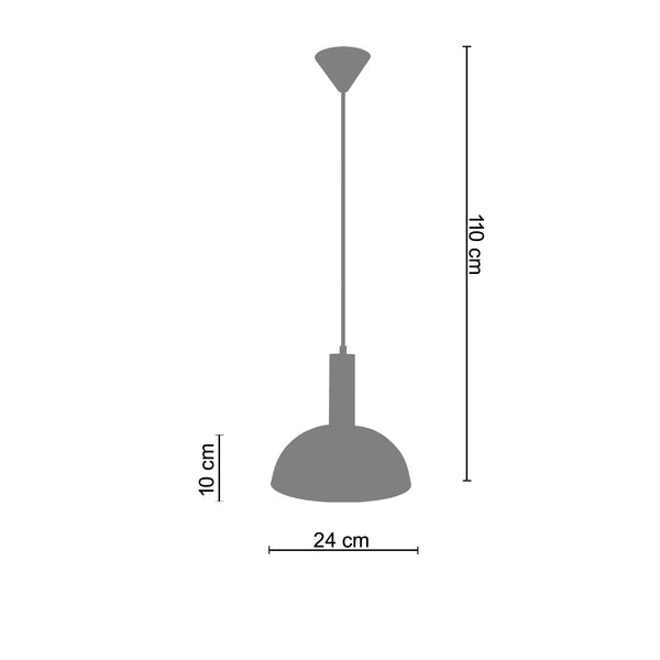 Suspension TOSEL HEIDI,métal  H110xD24xP24  cm.