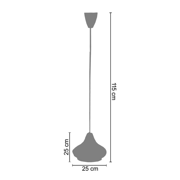 Suspension TOSEL BURANO verre H115xD25xP25cm - 1 Lumière