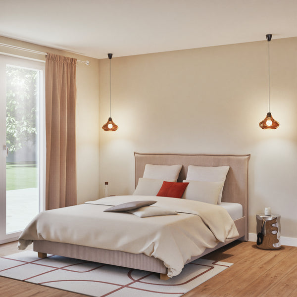 Suspension TOSEL BURANO verre H115xD25xP25cm - 1 Lumière