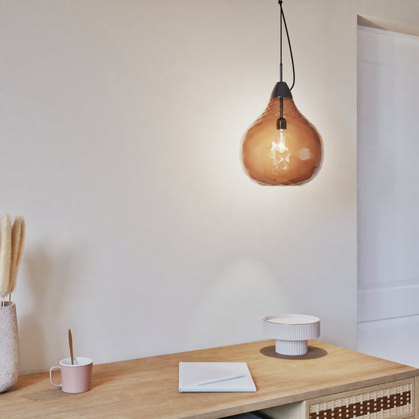 Suspension TOSEL BURANO BIG  verre H115xD30xP30cm - 1 Lumière