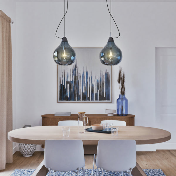 Suspension TOSEL BURANO BIG  verre H115xD30xP30cm - 1 Lumière