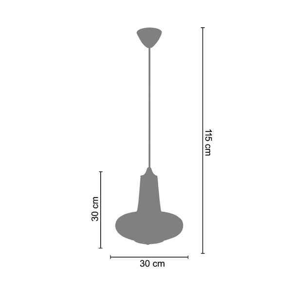 Suspension VENEZA,métal, verre H115xD30xP30 cm