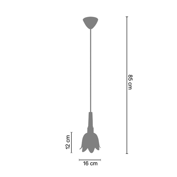 Suspension CARDITO métal verre tulipe