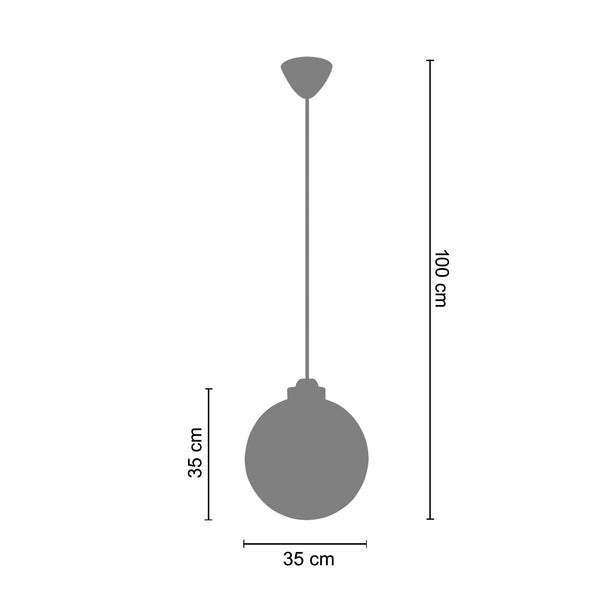Suspension NÁPOLES métal verre