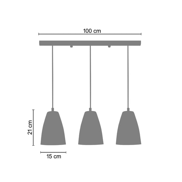 Lustre TOSEL LARSEN,métal  H100xD30xP30  cm.