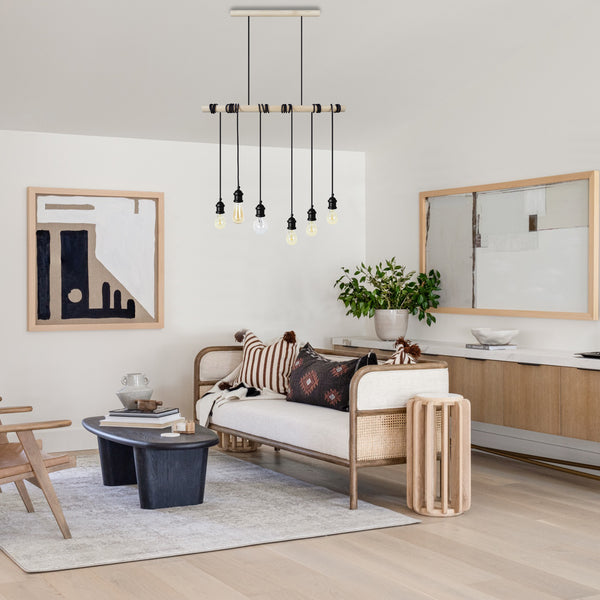 Lustre TOSEL BROOKLYN,bois , H180xD80xP80  cm.