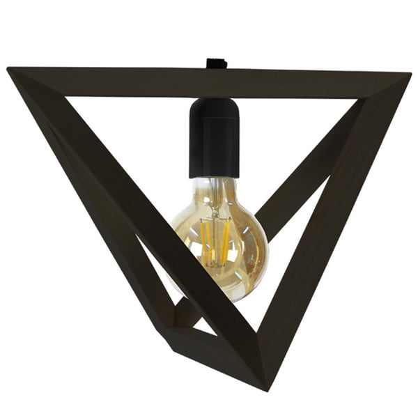 Lustre TOSEL TÉTRAÈDRE A,bois  H90xD45xP45  cm.