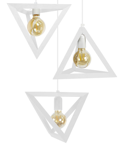 Lustre TOSEL TÉTRAÈDRE A,bois  H90xD45xP45  cm.