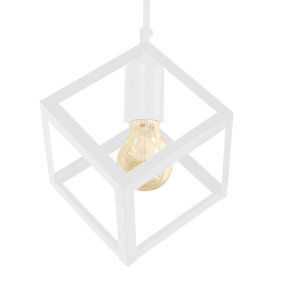 Lustre TOSEL HEXAÈDRE A,métal , H90xD40xP40  cm.