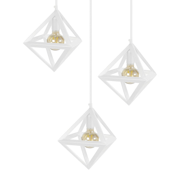 Lustre TOSEL OCTAÈDRE B,métal  H80xD24xP40  cm.