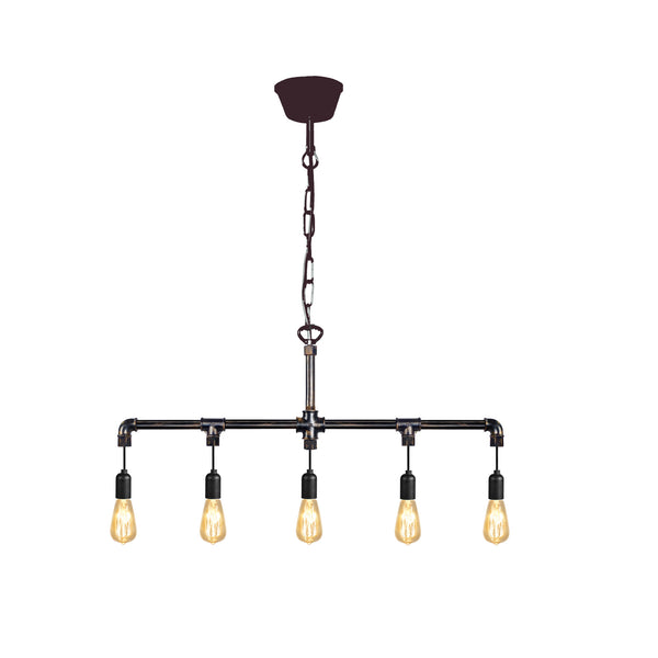 Lustre TOSEL HYDRAULIK B,métal noir, H70xD5xP90  cm.
