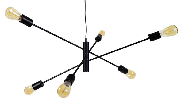Lustre TOSEL  BORIS métal  90cm - 6 Lumières