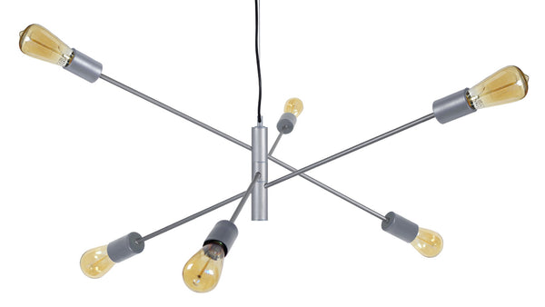 Lustre TOSEL  BORIS métal  90cm - 6 Lumières