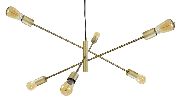 Lustre TOSEL  BORIS métal  90cm - 6 Lumières