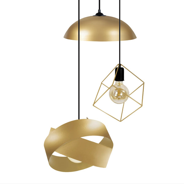 <tc>Candeeiro de Teto DEMILUNE,SQUARE,GORGES 1 40cm-3 luzes</tc>
