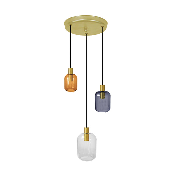 Lustre TOSEL SVALBARD SMB,métal,verre  H100xD60xP60  cm.