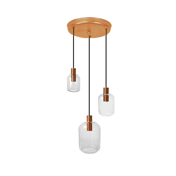 Lustre TOSEL SVALBARD SMB,métal, verre , H100xD60xP60  cm.