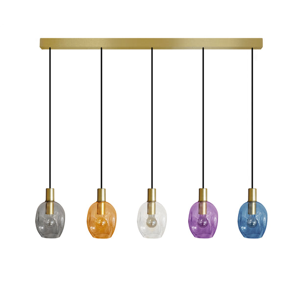 Lustre TOSEL VINGOLF,métal, verre , H100xD20xP60  cm.