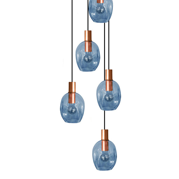 Lustre TOSEL VINGOLF,métal, verre H100xD60xP60  cm.
