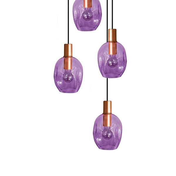 Lustre TOSEL VINGOLF,métal, verre H100xD60xP60  cm.