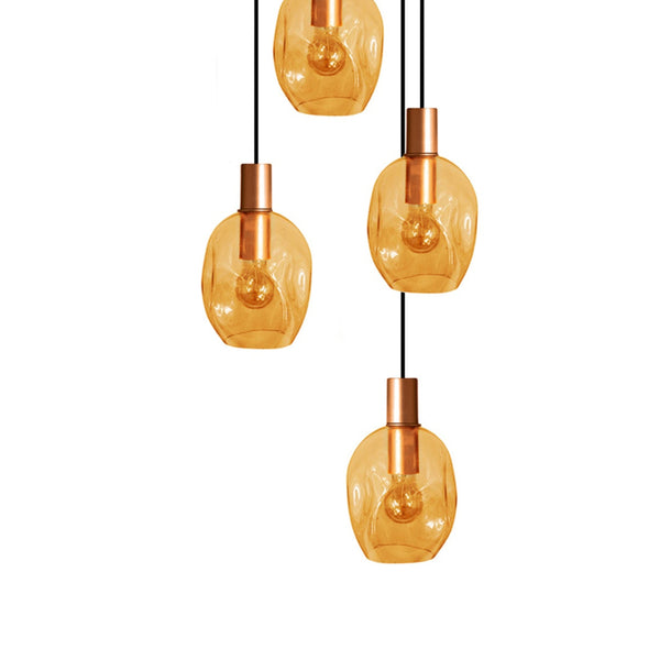 Lustre TOSEL VINGOLF,métal, verre H100xD60xP60  cm.