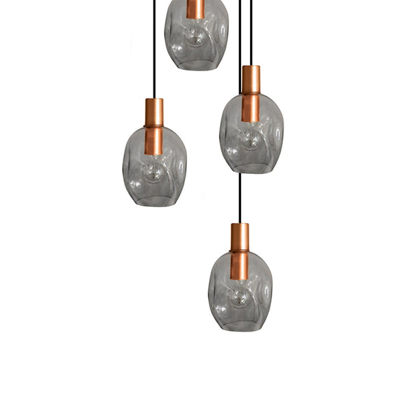 Lustre TOSEL VINGOLF,métal, verre H100xD60xP60  cm.