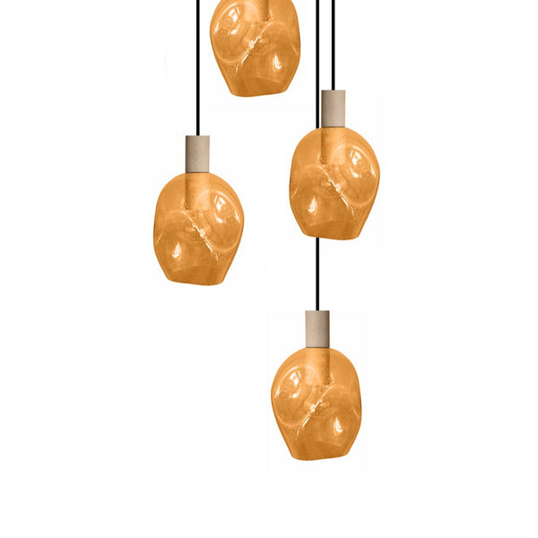 Lustre TOSEL VINGOLF,bois, verre , H100xD60xP60  cm.