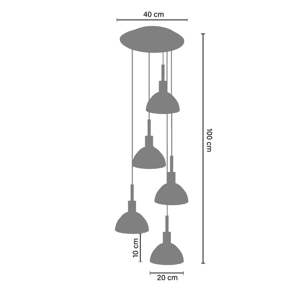 Lustre COPENHAGA métal ronde