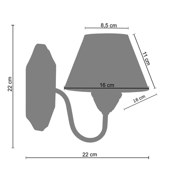 Applique TOSEL ISSY,bois, H16xD22xP21  cm.