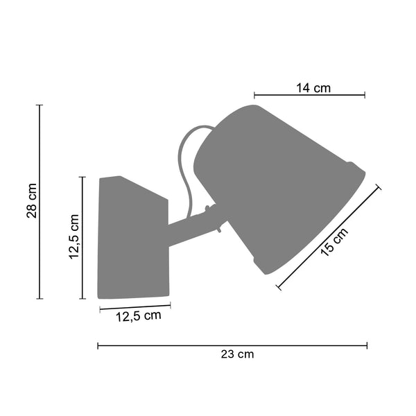 <transcy>Aplique FACTORY 20cm - 1 Luz</transcy>