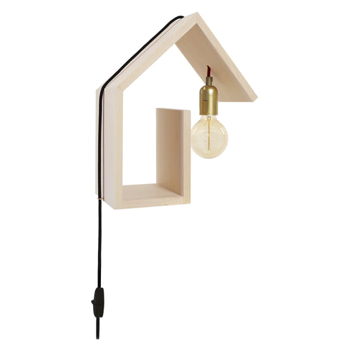 Applique TOSEL COTTAGE G,bois, H36xD15xP29  cm.