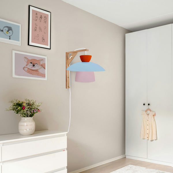 Applique TOSEL JUVEL FRIDDA,bois, métal H30xD24xP28  cm.