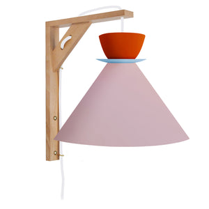 Applique TOSEL JUVEL LOTTA,bois, H30xD14,5xP27  cm.