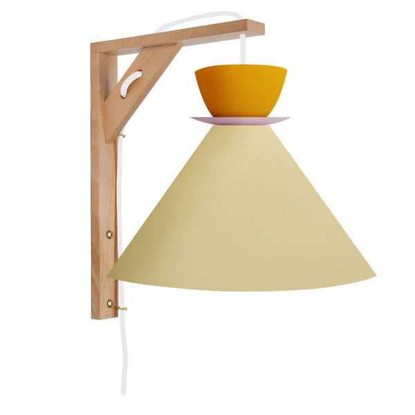 Applique TOSEL JUVEL LOTTA,bois, H30xD14,5xP27  cm.