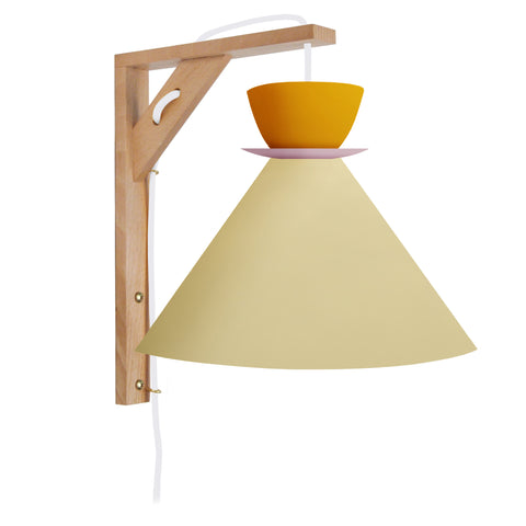 Applique TOSEL JUVEL LOTTA,bois, H30xD14,5xP27  cm.