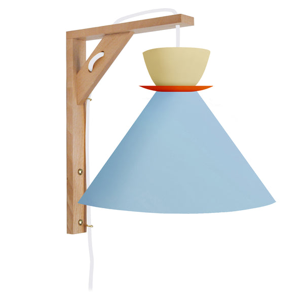 Applique TOSEL JUVEL LOTTA,bois, H30xD14,5xP27  cm.