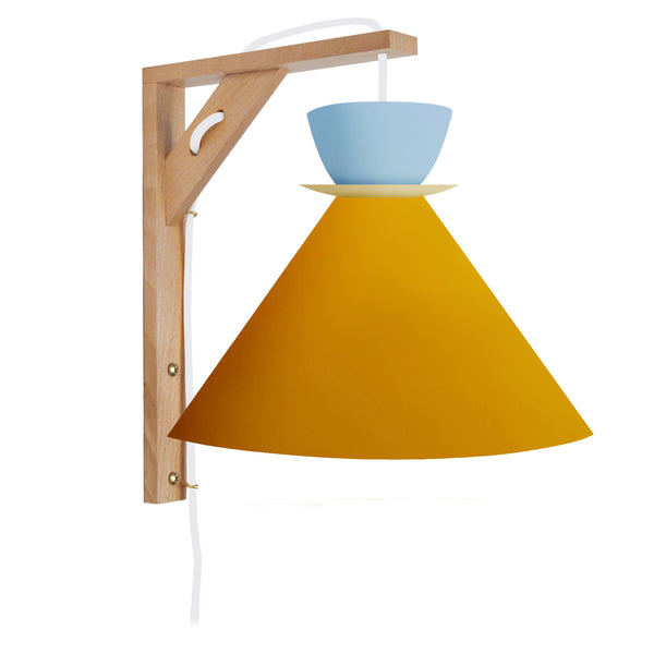 Applique TOSEL JUVEL LOTTA,bois, H30xD14,5xP27  cm.