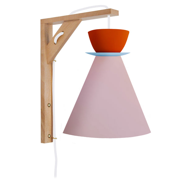 Applique TOSEL JUVEL HELGA,bois, H30xD14,5xP24  cm.