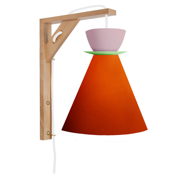 Applique TOSEL JUVEL HELGA,bois, H30xD14,5xP24  cm.