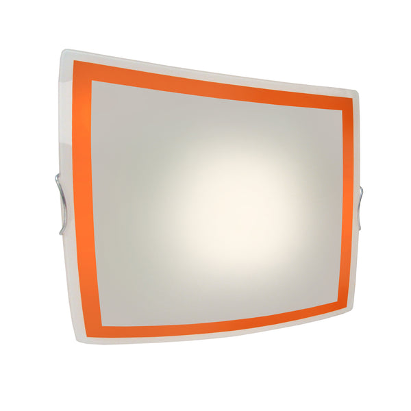Plafonnier TOSEL MÉLINA,verre  H10xD30xP30  cm.