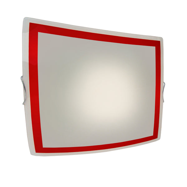 Plafonnier TOSEL MÉLINA,verre  H10xD30xP30  cm.