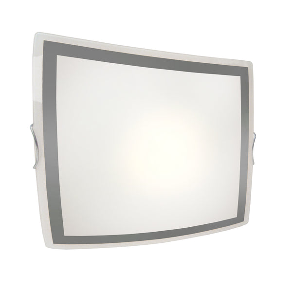 Plafonnier TOSEL MÉLINA,verre  H10xD30xP30  cm.